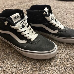 Vans Black and White Classic High-Top Sneakers